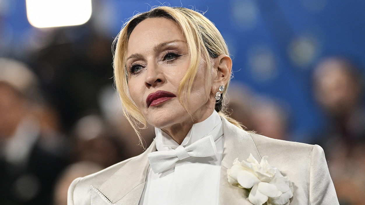 TOPSHOT - US singer songwriter Madonna arrives for the 2025 Met Gala at the Metropolitan Museum of Art on May 5, 2025, in New York. The Gala raises money for the Metropolitan Museum of Art's Costume Institute. The 2025 Met Gala is themed "Tailored for You," aligning with the Costume Institute's exhibition, "Superfine: Tailoring Black Style," set to open to the public on May 10. (Photo by Angela WEISS / AFP) (Photo by ANGELA WEISS/AFP via Getty Images)          