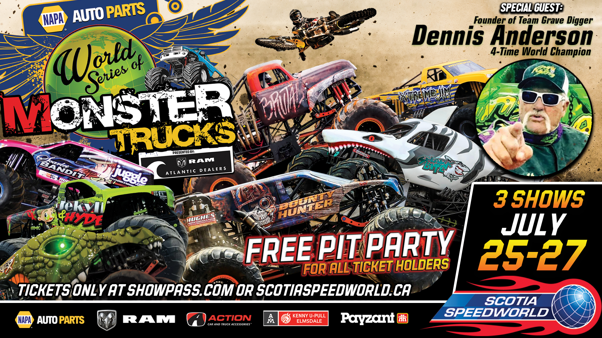 NAPA Auto Parts World Series of Monster Trucks at Halifax's Scotia Speedworld